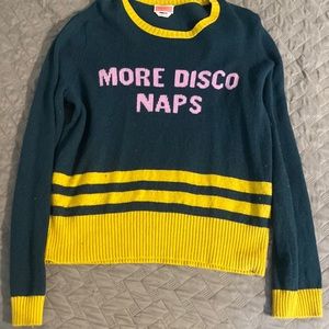 Kate Spade Cute “More Disco Naps” Cashmere Blend Sweater Size XL Style#NJMUA695